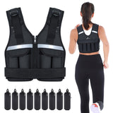 Adjustable Weighted Vest Weights Set: Sportneer 2 4 6 8 10 12 14 16 18 Lbs Body Weight Vests 9 In 1 Fast Adjust Running Vest for Men Women Gym Home Workout Fitness Exercise Strength Training 2-18 Lbs