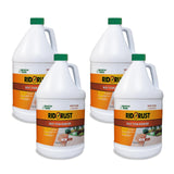 RID-O-RUST Outdoor Liquid Rust Stain Remover, Removes Stains, Calcium, and Limescale from Concrete, Vinyl Siding, and More, 1 Gallon Bottles (4 Pack)