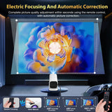 YGSKK Mini Projector with Wifi and Bluetooth, Built-in Apps,Movie Projector