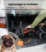 VOCIC Walkers for Seniors, Wheelchairs for Adults, Rollator Walker with Seat, 2 in 1 Rollator Transport Chair with Brakes, Rollator Lightweight Foldable, Walker Wheelchair Combo Z51-FSA HSA