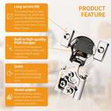 Chibery 10 Pack 1/2" Overlay 4D Soft Close Concealed Hinges for Face Frame Door, Adjustable Closing Speed, Smooth Slow Self Close Hinges, Satin Nickel, 105° Open Angle Stainless Steel Cabinet Hinges