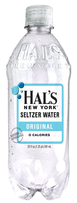 Hal's New York Seltzer Water Variety Flavor Pack, 20 ounces (24 Pack)