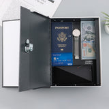 KYODOLED 10.5 Inch Diversion Book Safe with Key Lock, Secret Safe Metal Lock Box,Money Storage Collection Box,10.5" x 7.8" x 2.6" Black Extra Large