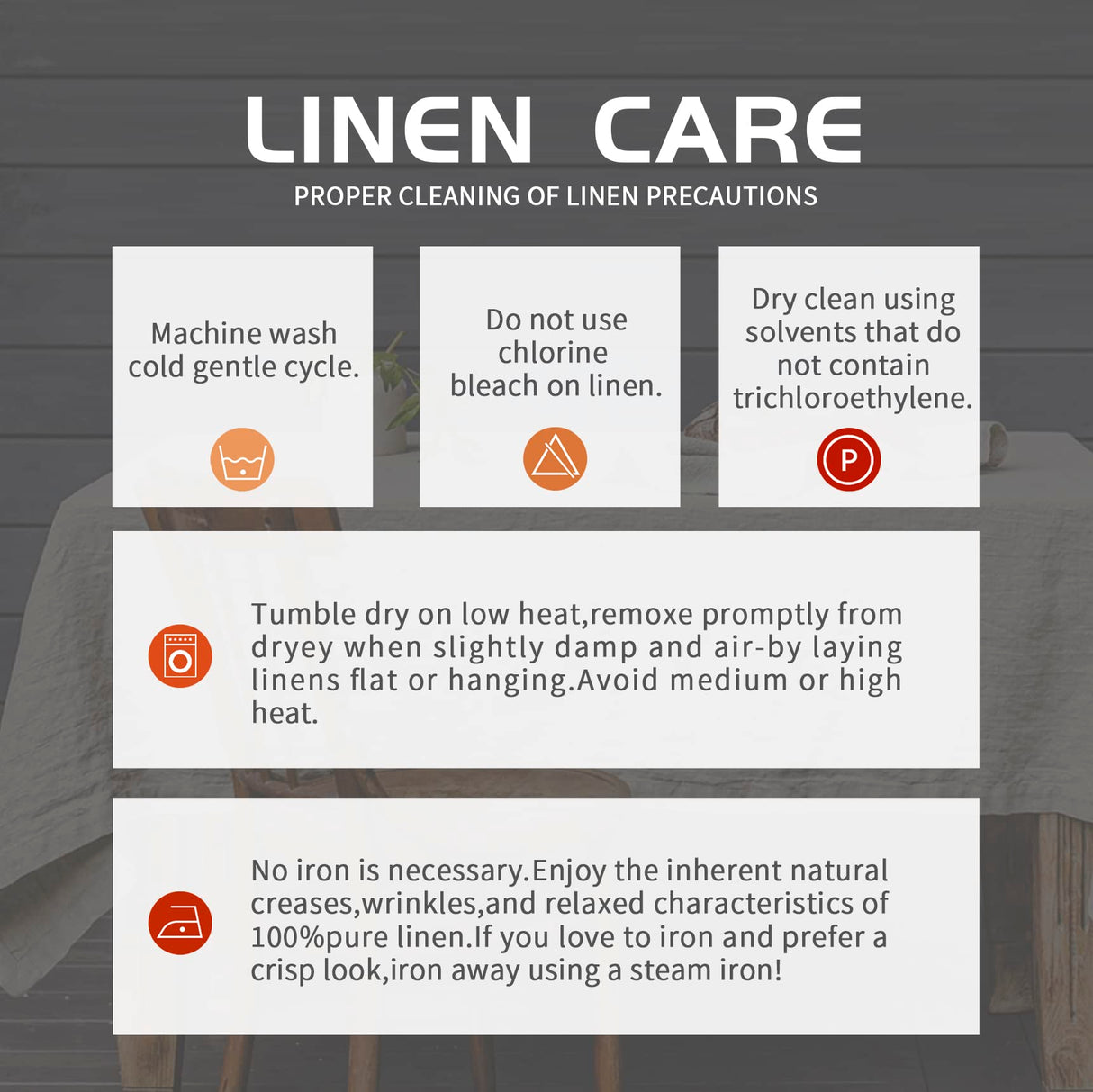 EVERLY 100% Pure Linen Rectangle Tablecloth 84Lx60W Inches for Dining,Weddings and Restaurants,Decorative Halloween,Thanksgiving,Christmas Table Cloth Machine Washable Tablecloths-Natural Linen