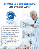 Waterdrop WD-F13 Replacement for GE® MWF®, SmartWater® MWFP, MWFINT, MWFA, GWF, HDX FMG-1, Kenmore® 9991, GSE25GSHECSS, WFC1201 Water Filter, 3 Pack