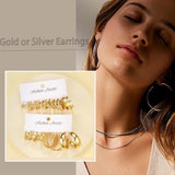 36 Pairs Gold Hoop Earrings Set for Women, Fashion Hypoallergenic Chunky Twisted Pearl Stud Earrings Multipack, Small Big Hoops Earring Packs Trendy for Christmas Birthday Party Jewelry Gift