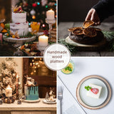 Maputune 8 Pcs 7-8 in Large Unfinished Wood Slices for Centerpieces, Natural Rustic Wooden Plate for DIY Craft, Round Wood Chips for Signage Painting Wedding Party Christmas Decor