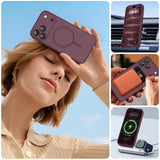 Miracase Silicone & Magnetic for iPhone 18 Pro Max Case, Burgundy