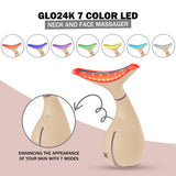 GLO24K 7 Color Light Skin Rejuvenation Neck and Face Massager