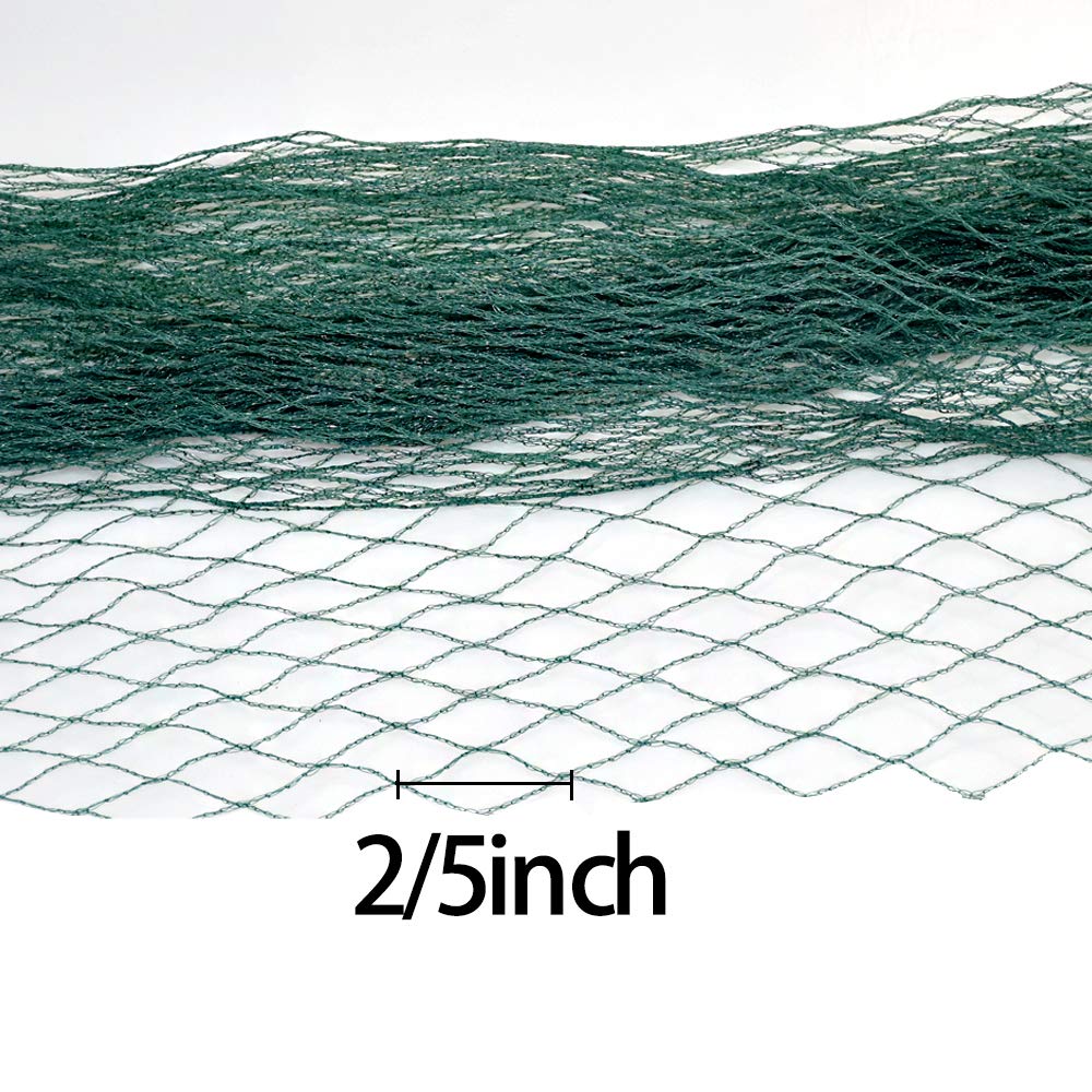 Anti Bird Netting for Garden Woven Mesh - Heavy Duty Protect Plants and Fruit Trees from Rodents Birds Deer Poultry Reusable and Doesn't Tangle (19.5 ft x 40 ft)