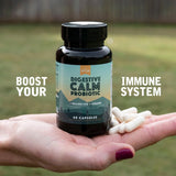 Natural Rhythm Digestive Calm Probiotic (Plus L-Glutamine) 25 Billion CFU and 13 Strains. - Natural Support for Better Digestion - for Bloating & Constipation + Gas Relief & Leaky Gut - 60 Capsules.