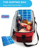 SportEmblema Reusable Ice Pack for Lunch Boxes 2 Pack Large Ice Pack Blanket Cooler Easy to Cut Ice Sheet for Lunch Bag, 14.76"x10.43" Long Lasting Freeze Ice Packs for Meal Prep, Non-Toxic BPA Free