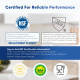 PUREPLUS DA29-00020B NSF/ANSI 53&42 Certified Replacement for SAMSUNG Fridge RF28HFEDTSR, RF263BEAESG, RF263BEAESR AA, HAF-CIN/EXP, RF28HMEDBSR/AA, RWF0700A Refrigerator Water Filter, 1PACK