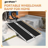 Wheelchair Ramps 4 Feet, gardhom 800Lbs Aluminum Portable Folding Handicap Ramp Wheel Chair Ramp for Home Entrance Threshold Doorways Stairs Curbs Scooter