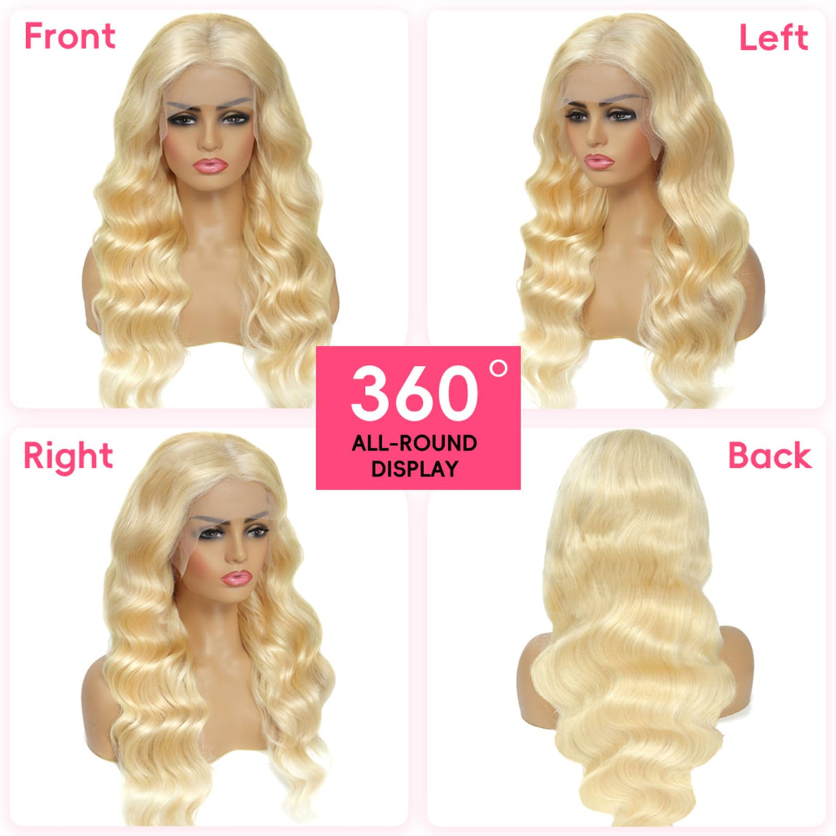Cloudeer 28 Inch 613 13x6 Lace Front Wig Human Hair 200 Density Blonde Wig Human Hair 613 HD Lace Frontal Wig 13x6 Blonde Body Wave Lace Front Wigs Human Hair Pre Plucked