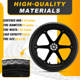 20" Flat Free Wheels Compatible with rubbermaid Wheelbarrow Tires (5/8 inch bearing)