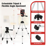 Laser Level with Tripod, 100 feet Green Cross Line Self Rotary Leveling Laser Level, Vertical and Horizontal Line, Rotatable 360 Degree, Manual Self leveling and Pulse Mode,IP54 Waterproof & Battery