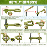 Tree Supports Young Trees, 4PC Tree Stake Stabilizer Kit for Leaning Tree