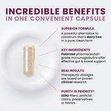 Pure Therapro Rx Elite IgG Immunoglobulin Supplement | 1100+ mg IgG, IGA & IgM Serum Derived Immunoglobulins (SBI) | Colostrum Supplement Alternative | Gluten, Dairy & GMO Free (60 Capsules)