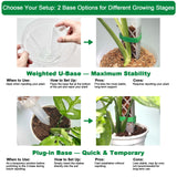 4 Psc 9 Inch D Shaped Moss Pole with Watering Dripper, Plastic Moss Poles for Climbing Plants, Sturdy Monstera Plant Support, Self Watering Moss Pole Kit for Plants Indoor (1Pack 4Pcs-Translucent)