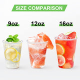 Lamosi 300 Pack 12 oz Clear Plastic Cups,12 Ounce Disposable Cups, Cold Drinking Cups for Party, Picnic, BBQ, Travel, Halloween, Christmas, Events