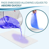 TidyCare Bedside Commode Absorbent Pads for Portable Toilet Chair Bucket and Bedpan | Value Pack of 40 Disposable Commode Pads for Adults in Medical Care | Universal Fit