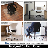 AiBOB Office Chair Mat for Hardwood Floor, 45 X 53 inches, Hard Floor Chair Mats Under Computer Desk, Easy Glide for Rolling Chairs, No Curling