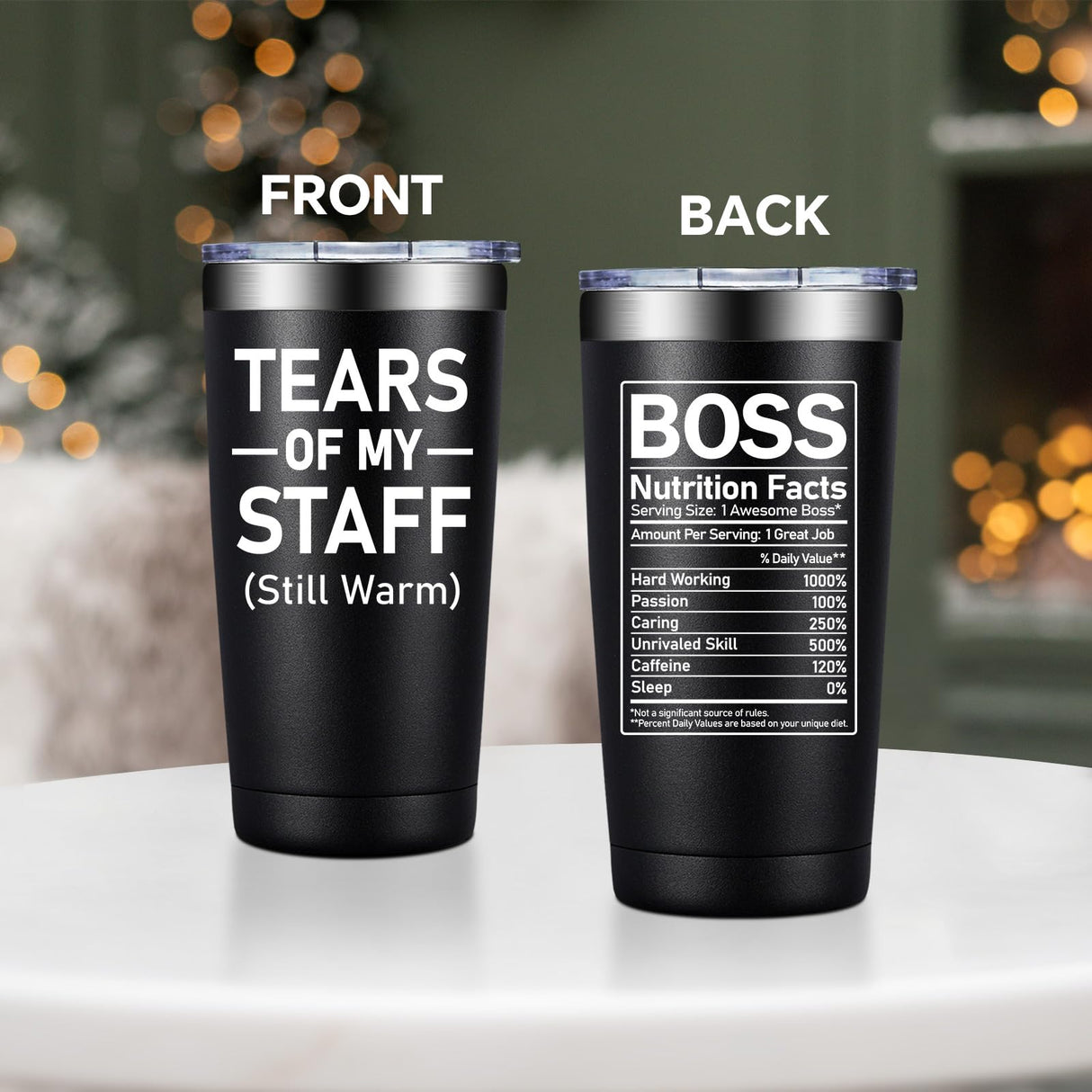 DOEARTE Boss Gifts for Men - Boss Day Gifts - Christmas, Appreciation, Retirement Gift for Bosses, Employees, Leader - 20oz Bosses Tumbler