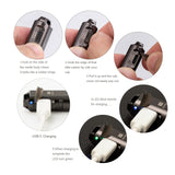 RovyVon A3 Gen 4 Mini Keychain Flashlight- Super Bright 650 Lumens, USB C Rechargeable EDC Flashlight Water-Resistant, Compact and Portable for Everyday Carry, Camping, Emergency (Gun Grey)
