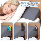 Talcusble King Size(76"x10"x6") Bed Wedge Pillow, Bed Gap Filler, Mattress Wedge, Headboard Pillow Fill The Gap (0-7") Between Your Headboard and Mattress
