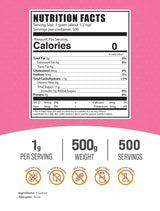 BulkSupplements.com Fructose Powder - Fructose Sugar, Zero Calorie Sweetener - Food Grade & Gluten Free, 1g per Serving, 500g (1.1 lbs) (Pack of 1)