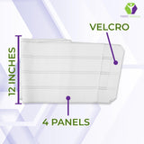 MARS WELLNESS Premium Plus Size Bariatric Abdominal Binder - 12" 4 Section/Panel - Bariatric Binder Abdominal Brace for Men or Women - Fits Waist Sizes 72" - 96"