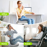 AUVON Seat Cushion for Tailbone Pain Relief with Dual-density Memory Foam for Ideal Support and Softness, Ergonomic Office Chair Cushion for Long Sitting, FSA HSA Eligible, Butt Pillow for Desk Chairs