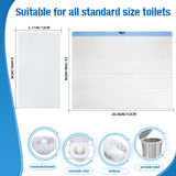 Hlinakrbcs 60 Pack Commode Liners with Absorbent Pads(Lemon Scent),Bedside Commode Liners Disposable for Portable Toilet,Adult Commode Chair Bucket & Porta Potty,Camping Toilet Bags