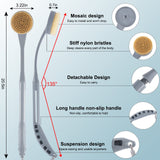 Back Brush Long Handle for Shower, 20.5” Back Bath Brush for Shower, Back Scrubber, Exfoliation and Improved Skin Health for Elderly with Limited Arm Movement, Disabled