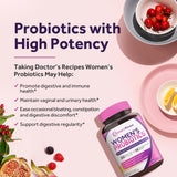 Doctor's Recipes Women’s Probiotic, 120 Caps 50 Billion CFU 16 Strains, with Organic Cranberry, Digestive Immune Vaginal & Urinary Health, Shelf Stable, Delayed Release, No Soy Gluten Dairy