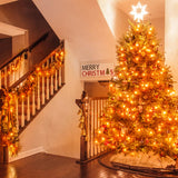 JMEXSUSS 500 LED Halloween Lights Outdoor, 163FT 8 Modes Orange Halloween Light Indoor Clear Wire, Outdoor Waterproof Fall Lights Plug in for Thanksgiving Room Porch Christmas