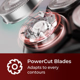 Electric Razor for Men, rategist Rechargeable Shaver, Waterproof Wet Dry Cordless, Adjustable Speeds, with Nose Hair Trimmer