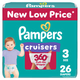 Pampers Diapers - Cruisers 360 - Size 6, 48 Count, Babyproof up to 100% Leakproof Pull-On Diaper