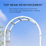 FENCETECH 41" W x 86" H Vinyl Arbor, Vinyl Arch, Garden Arch Arbor for Outdoor, Yard, Garden, Climbing Plants - White