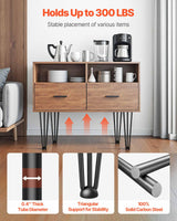 VEVOR Hairpin Table Legs 20" Black Set of 4 Desk Legs 880lbs Load Capacity (Each 220lbs) Hairpin Desk Legs 3 Rods for Bench Desk Dining End Table Chairs Carbon Steel DIY Heavy Duty Furniture Legs