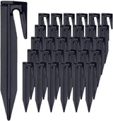 200 Pcs Boundary Wire Stakes, 3.3" Plastic Landscape Edging Stakes for Robotic Lawn Mowers, Heavy Duty Garden Staples for Weed Barrier, Camping Tents & Pet Fences, Bayonet Tip Anchor Spikes, Black