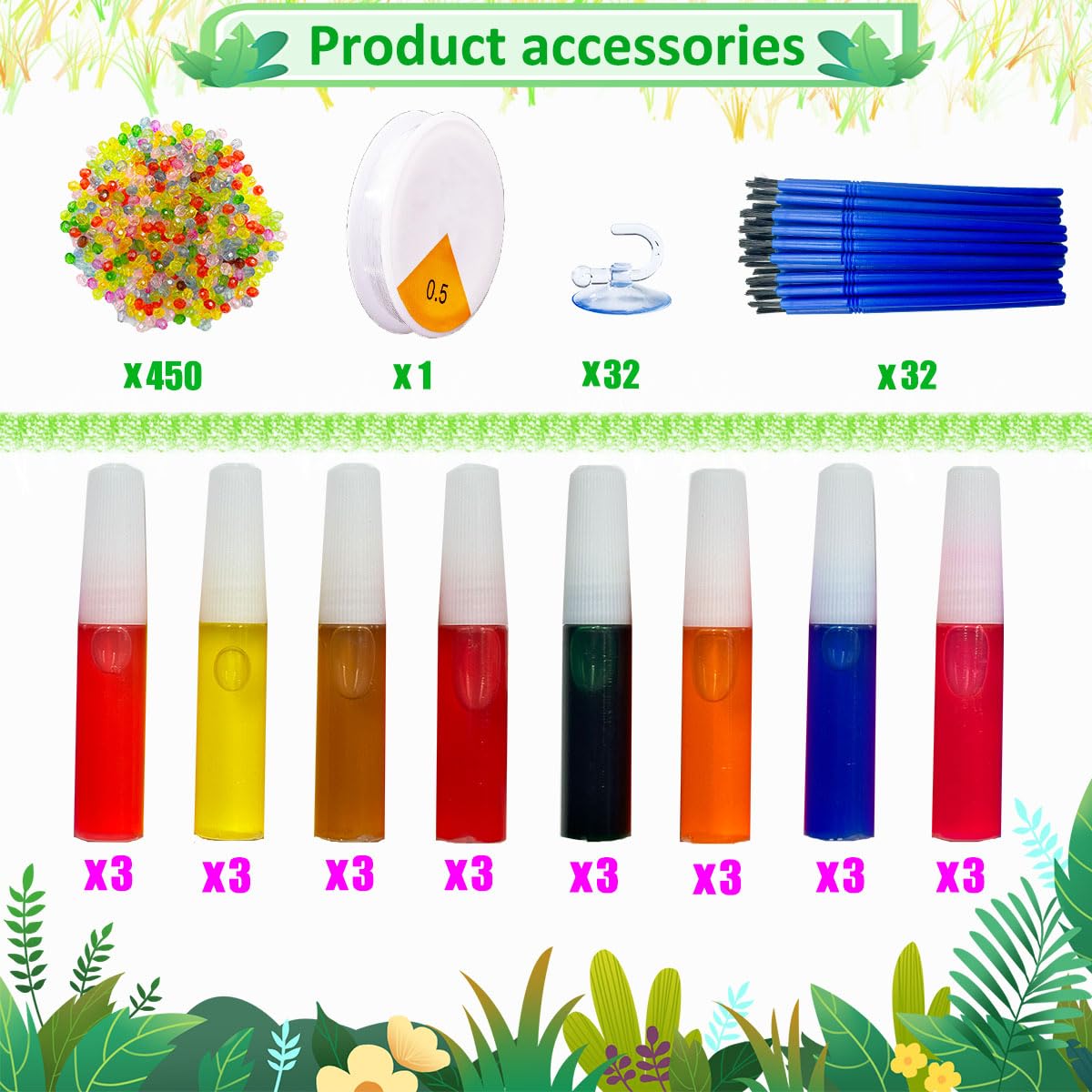 32 Sets Spring Flower Suncatcher Kit Butterfly Suncatchers DIY Window Art Kit Paint Sun Catcher Ornaments for Spring Easter Home Activity Art Craft Project Birthday Party Favors