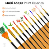 Nicpro Acrylic Paint Set 24 Colors 2oz with 12 Brushes & Palette
