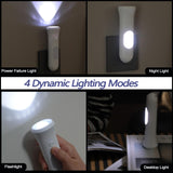 ROSSEX 4 in 1 Emergency Lights for Home Power Failure, 6 Pcs Rechargeable LED Flashlight Plug in Wall, Automatic Turn-On Power Outage Night Light Flashlight for Hurricane Preparedness Items