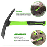 NAUKII 15inch Gardening Pick Durable and Comfortable Handle Garden Tool for Flower Work