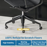 Office Chair Wheels Replacement, Transparent 3 Inch Heavy-Duty Computer Gaming Desk Rubber Casters,Smooth & Silence Gliding for All Floors Including Hardwood Carpet, Set of 5