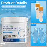 Xmntdo 18oz Transparent Waterproof Coating Agent, Waterproof Sealant Leak Repair for Cracks, Gutters, Windows, Roofs, Liquid Water Proof Sealant for Indoor & Outdoor Use