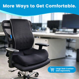 Lumbar Support Pillow for Office Chair, Office Home Essentials,Gifts for Mom,Dad, Back Support Pillow for Car, Chair Cushions,Back Pain Relief Improve Posture,Mesh Cover Double Adjustable Straps