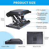 Scalebeard Foot Rest for Under Desk at Work,Height Adjustable Infinite Angle Ergonomic Foldable Footrest for Office, Gaming,Computer, Removable Pad Desk Foot Stool with Massage Beads,for All Seasons